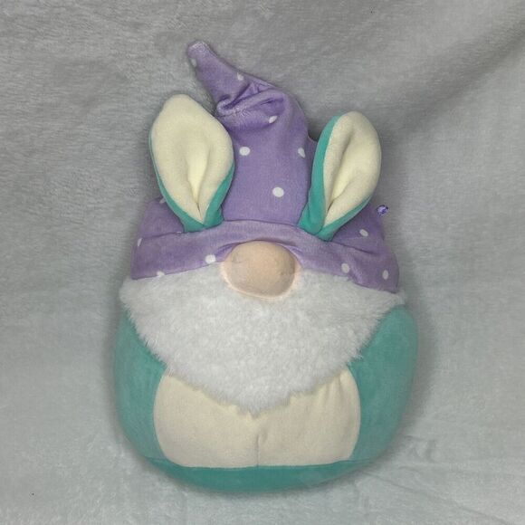 Squishmallows The Gnome With Bunny Ears 12” Plush Toy Purple Green Beard - Picture 1 of 5